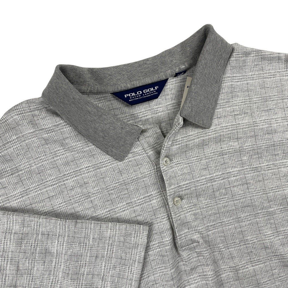 Polo Golf Ralph Lauren Mens XXL New Gray Glen Plaid Kiawah Pima Cotton NWOT